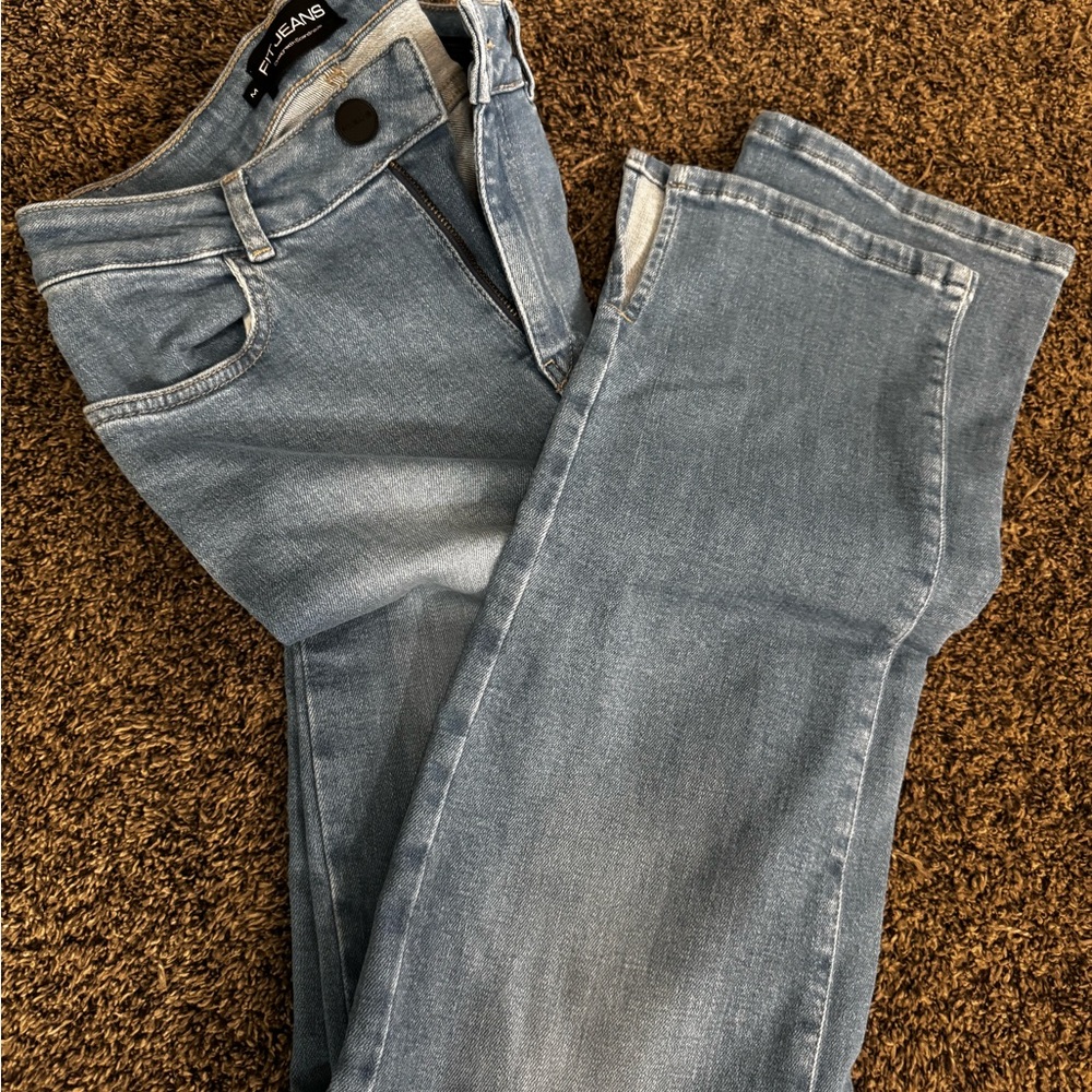 Seven7 Blue Straight Leg Jeans